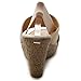 Ollio Women's Shoe Strappy High Heel Wedge Platform Sandal