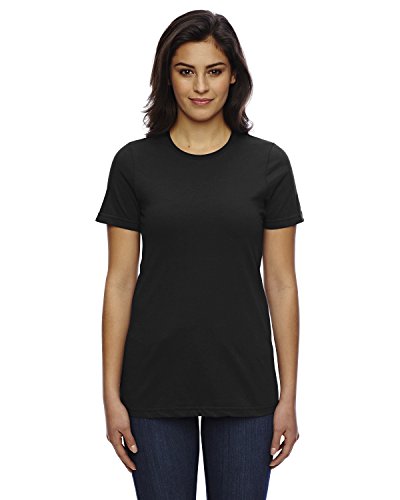 American Apparel Women's Fine Jersey Classic T-Shirt, Black, Medium