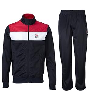 Fila Zorila Mens F Box Retro 80's Full Zip Tracksuit - Navy/Whte/Red - Medium