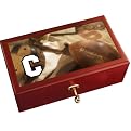 Sport Keepsake Box Football C - Cherry