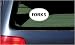 Forks Oval Vinyl Decal - Twilight Fans White Window Sticker