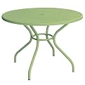 Faro Round Patio Table - Light Green