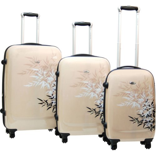 CalPak Bangkok 3 Piece Exp. Hardside Luggage Set (Champagne)