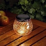 Solar Mosaic Glass Table Light - Pearlesque Amber - Grandin Road, Pearlesque Amber