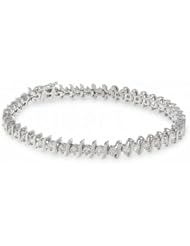 10k Gold S-Link Diamond Tennis Bracelet (3 cttw, I-J Color, I1-I2 Clarity)