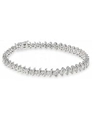 10k Gold S-Link Diamond Tennis Bracelet (3 cttw, I-J Color, I1-I2 Clarity)
