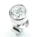 9ct White Gold and Cz Single Round Stud Earring, THIS IS A SINGLE EARRING!