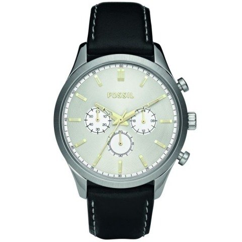 Fossil Herren-Armbanduhr Chronograph Dress Lederband schwarz FS4630 Preisvergleich