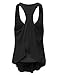 JJ Perfection Women's Texture Woven Chiffon Racerback Tank Top