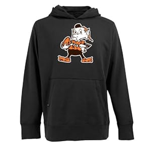NFL Men's Cleveland Browns Signature Hooded Sweatshirt (Black, XX-Large)