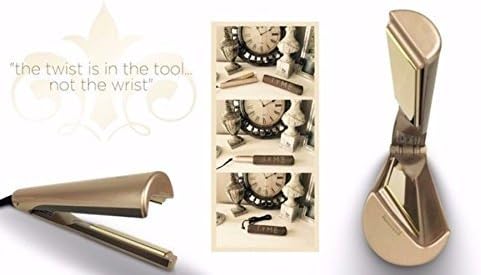 TYME Iron Curling Iron HAIR Straightener Multi Styling Tool GOLD Plated TITANIUM