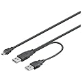 Wentronic USB Kabel (2x A-Stecker auf 5-polig mini B-Stecker) 0,6m