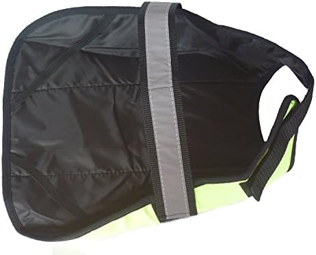 Lifeful® Dog Waterproof Safe Reflective Vest, with Adjustable Neck and Belly Velcro Straps, Fluorescent Yellow, Size L - Vest Length 19.5 Inch