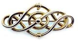 Antique English 9k Gold Brooch and Pendant