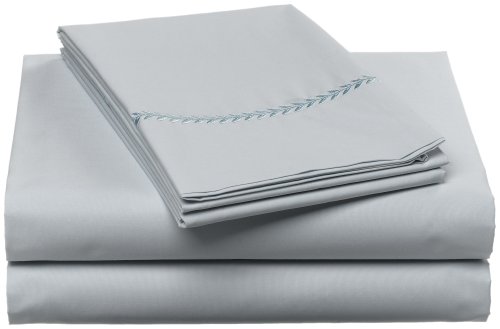 Court of Versailles Caprice Queen 400 Thread-Count Fitted Sheet, Blue Bell
