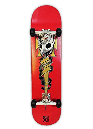 Dreadxboards 31x8-inch winged skeleton maple skateboard…
