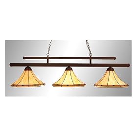 Imperial International Tan 3 Shade Billiard Lamp