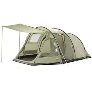 High Peak Pretoria 4 - 12192-0 - Tente tunnel familiale de camping - 5 personnes - olive clair