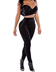 From Amazon.com. Click for details:
 Apparel: Cool Punk Rock Women Sexy Bodycon Off Shoulder Black Party Club Two Piece Pants Apparel: Cool Punk Rock Women Sexy Bodycon Off Shoulder Black Party Club Two Piece Pants