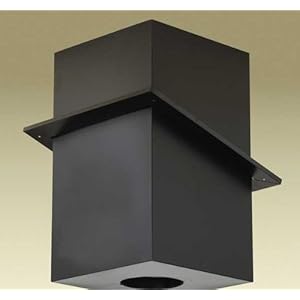 Chimney 69880 8 in. Dura-Vent Dura-plus Cathedral Ceiling Support- Galvalume Painted Black- Trim Collar Included