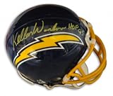 Kellen Winslow Autographed/Hand Signed San Diego Chargers Throwback Authentic Mini Helmet with HOF 9