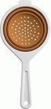 Chef'n SleekStor Collapsible 6-Inch Scoop Colander, Apricot/Meringue