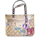 Coach Limited Edition Poppy Pop C Applique Signature Glam Bag Tote
