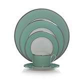 Mikasa Color Studio Turquoise-Platinum 5-Piece Dinnerware Placesetting
