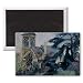 Christ Church, East Sheen (oil on canvas) .. - 3x2 inch Fridge Magnet - large magnetic button - Magnet