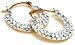 9ct Yellow Gold Crystalique Dragonfly Creole Earring