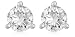 14k White Gold Diamond Martini-Set Stud Earring (1/6 cttw, I-J Color, I2 Clarity)