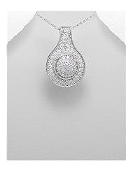 CZ Pendant Necklace In 92.5 Sterling Silver