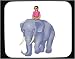 Decorated Mouse Pad with body, individuals, individual, tusks, humans, girl, elephant...