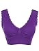 MB Trend Junior Size Seamless Sleeveless Padded Bra Crop Bralette with Lace Trim