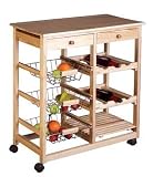 Kitchen Serving Cart Natural Finish