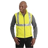 CornerStone Value Fleece Vest with Reflective Taping, Safety Yellow, Small