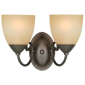 Hardware House 543827 Berkshire 12-1/4-Inch by 8-1/4-Inch Bath/Wall Lighting Fixture Oil Rubbed Bronze
