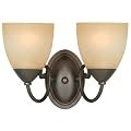 Hardware House 543827 Berkshire 12-1/4-Inch by 8-1/4-Inch Bath/Wall Lighting Fixture Oil Rubbed Bronze