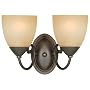 Hardware House 543827 Berkshire 12-1/4-Inch by 8-1/4-Inch Bath/Wall Lighting Fixture Oil Rubbed Bronze
