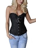 edle Corsage mit String in Schwarz