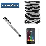 Premium Zebra Black and Silver Folio Wallet Leather Case + Stylus Pen + Clear LCD Screen Protector for Apple Ipod Touch Itouch 8Gb 16GB 32Gb 2G 2nd Generation