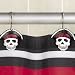 12 Pirate Skull and Crossbones Shower Curtain Hooks Rings Bathroom Decor