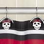 12 Pirate Skull and Crossbones Shower Curtain Hooks Rings Bathroom Decor