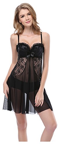 Fedo Design Women Babydoll Chemises Sleepwear Bridal Lingerie Perfect Cleavage