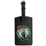 NBA Boston Celtics Black Leatherette Printed Logo Bag Tag