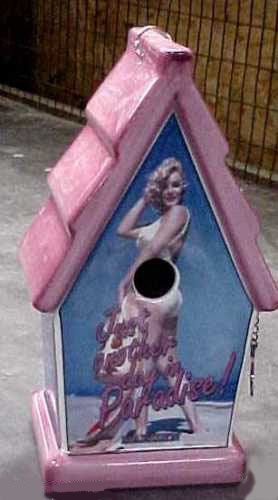 Marilyn Monroe Day in Paradise Birdhouse
