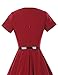 GownTown 1950s Retro Vintage Short Sleeve Party Swing Stretchy Dresses
