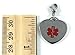 Max Petals - Warfarin Medical Alert ID Stainless Steel Heart Shaped Charm Pendant with Lobster Clasp