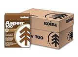 ASPEN 100 Recycled Copy/Laser Paper, 92 Brightness, 20lb, Letter, 5,000 Sheets