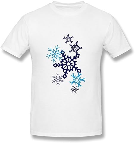 LEAI Men's Snowflake T-shirt S White